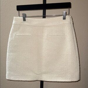 Oak + Fort Cream Women's Tweed Boucle Skirt Mini Women’s Size 10